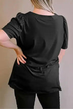 Green Plus Size Square Neck Top - Fashionfitz