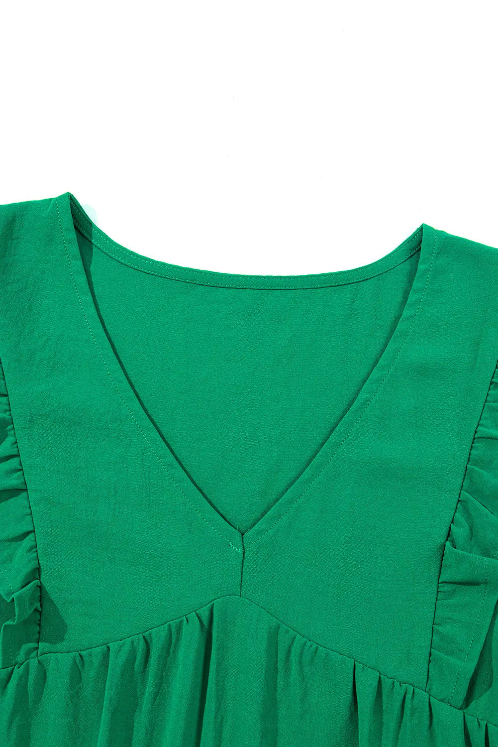 Green ruffle tiered mini dress - dresses