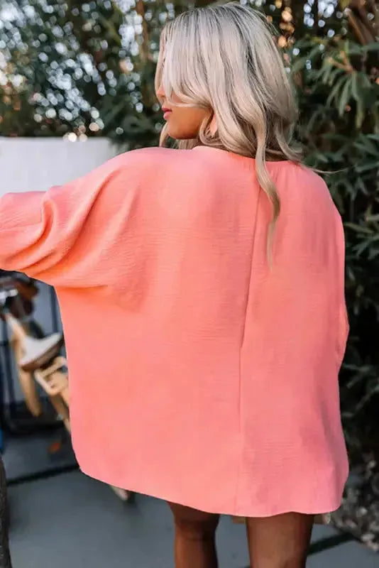 Green Smocked Wrist Shift Top - Fashionfitz