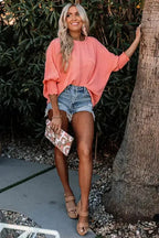 Green Smocked Wrist Shift Top - Fashionfitz