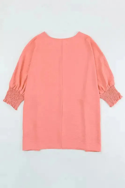 Green Smocked Wrist Shift Top - Fashionfitz