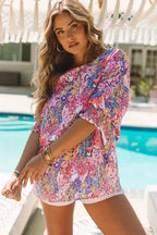 Green Smocked Wrist Shift Top - Fashionfitz