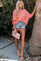 Green Smocked Wrist Shift Top - Fashionfitz