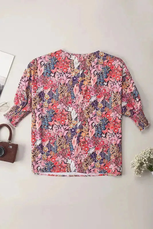 Green Smocked Wrist Shift Top - Fashionfitz