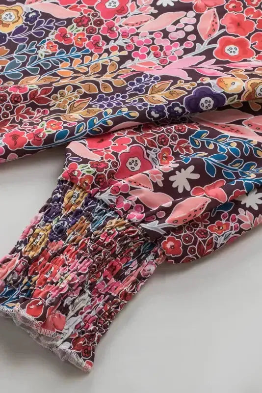 Green Smocked Wrist Shift Top - Fashionfitz