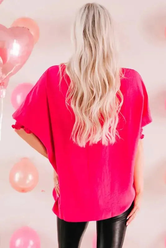 Green Smocked Wrist Shift Top - Fashionfitz