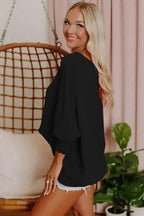 Green Smocked Wrist Shift Top - Fashionfitz