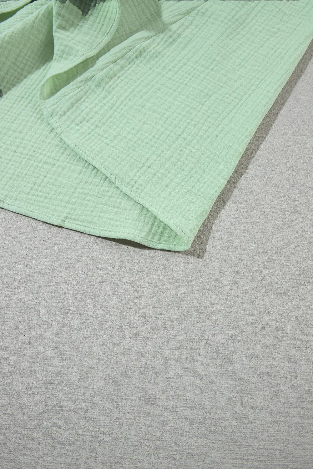 Green smoked flounce sleeve textured empire waist maxi dress - dresses
