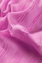 Green Striking Pleated Flared Cuff Long Sleeve Blouse - Fashionfitz