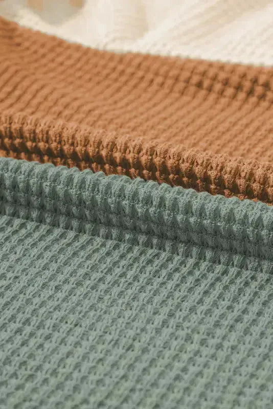 Green Stripe Textured Baggy Top - Fashionfitz