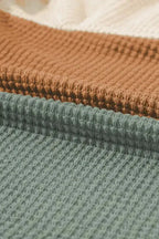 Green Stripe Textured Baggy Top - Fashionfitz