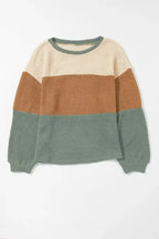 Green Stripe Textured Baggy Top - Fashionfitz