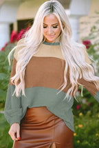 Green Stripe Textured Baggy Top - Fashionfitz