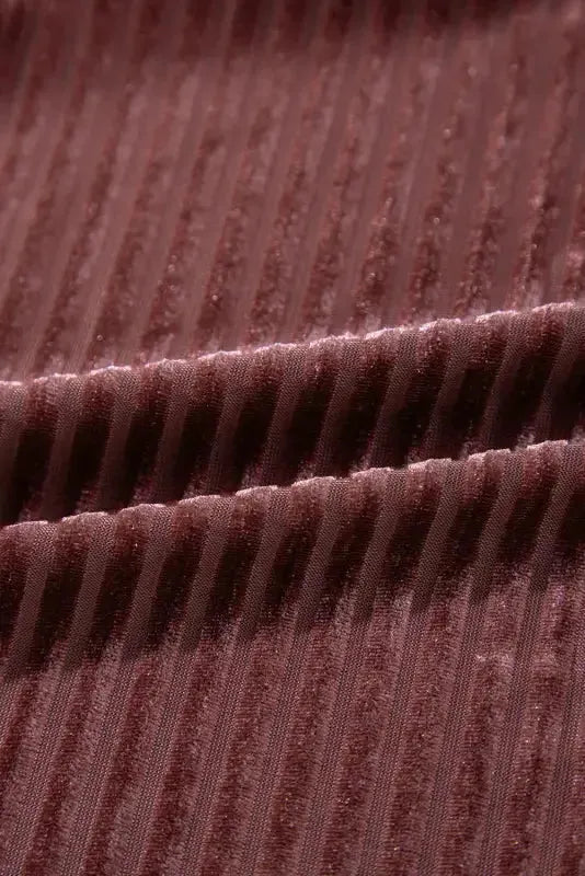 Green Tie Back Square Neck Velvet Babydoll Dress - Fashionfitz