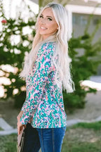 Green Wrap V Neck Floral Maxi Dress - Fashionfitz