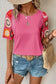 Grey Petal Crochet Blouse - Fashionfitz
