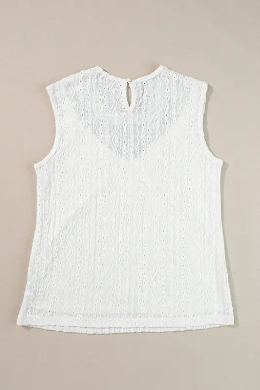 Guipure lace crochet tank top - tops/tank tops