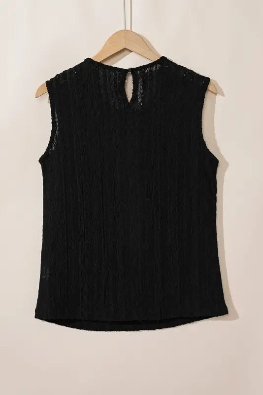 Guipure lace crochet tank top - tops/tank tops