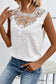 Guipure lace crochet tank top - tops/tank tops