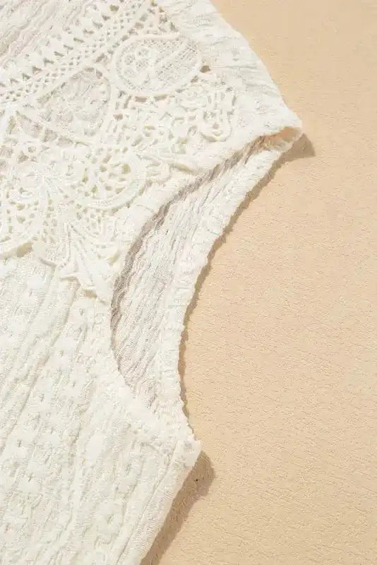 Guipure Lace Crochet Tank Top - Fashionfitz