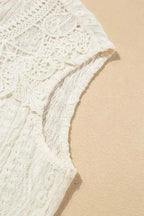 Guipure Lace Crochet Tank Top - Fashionfitz