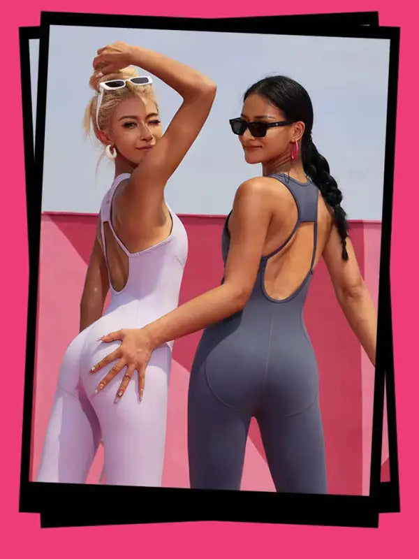 Gym style seamless active jumpsuit - yoga jumpsuits