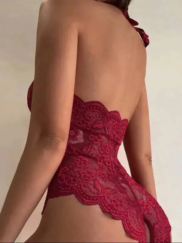 Hallow Hearts Lace Teddy Lingerie - Fashionfitz