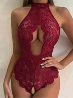 Hallow Hearts Lace Teddy Lingerie - Fashionfitz