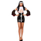 Halloween sexy nun cosplay - black / free - lingerie