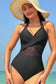 Halter mesh one-piece swimsuit - swimwear