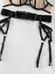 Hard to keep - 3-piece velvet lingerie set - garter sets