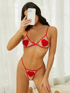 Heart Temptation Mesh Lingerie Set - Fashionfitz