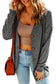 Black heather knit pocketed button front cardigan - sweaters & cardigans