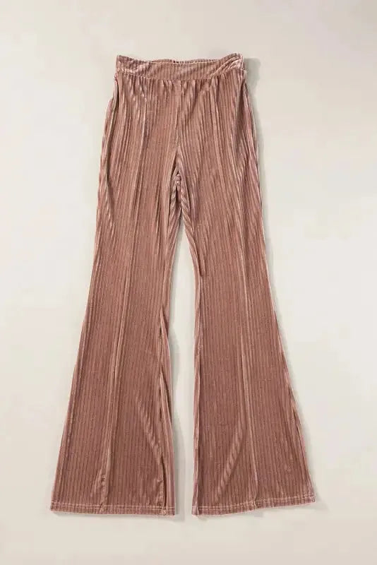 High Waist Flare Corduroy Pants - Fashionfitz