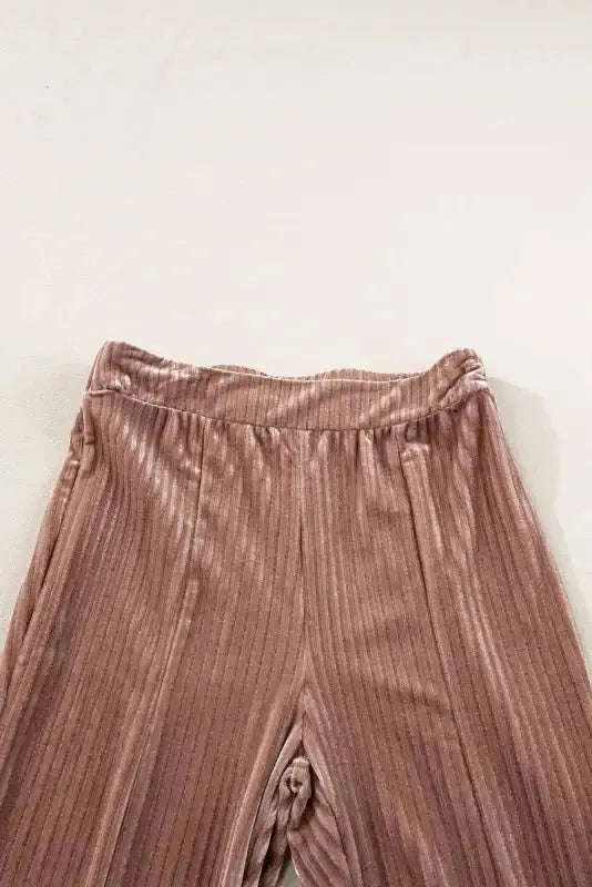 High Waist Flare Corduroy Pants - Fashionfitz