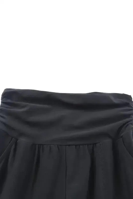 High Waist Pleated Pocket Leggings - Fashionfitz