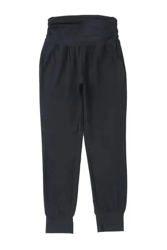 High Waist Pleated Pocket Leggings - Fashionfitz