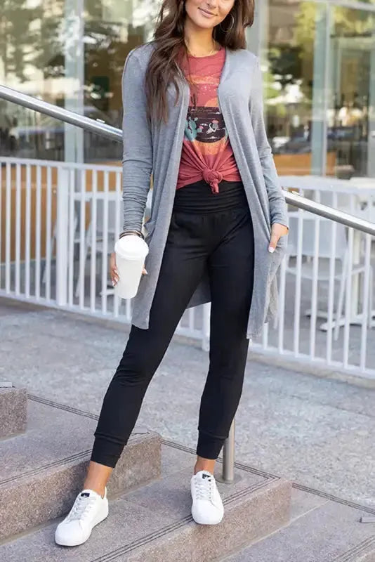 High Waist Pleated Pocket Leggings - Fashionfitz