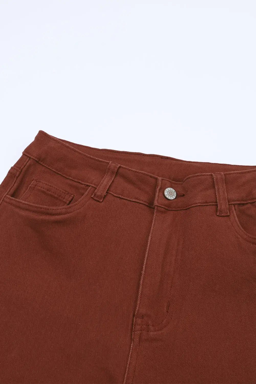 High waist raw hem flare jeans - bottoms