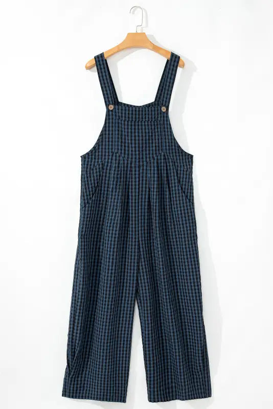 Highland chic overalls | trendy plaid high-waist fit