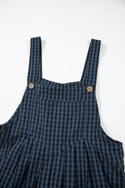 Highland chic plaid high-waist overalls