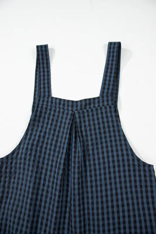 Highland chic plaid high-waist overalls