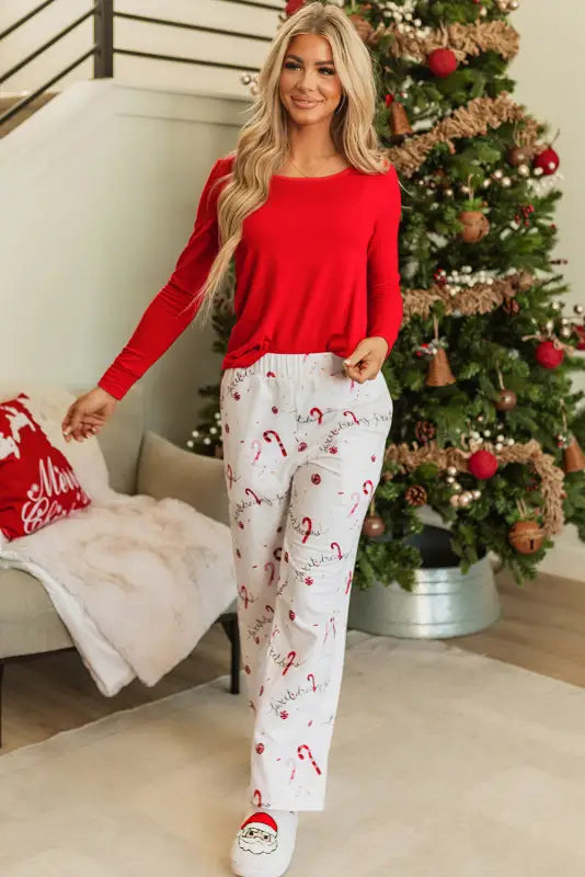 Cozy holiday hearth loungewear - festive comfort awaits!