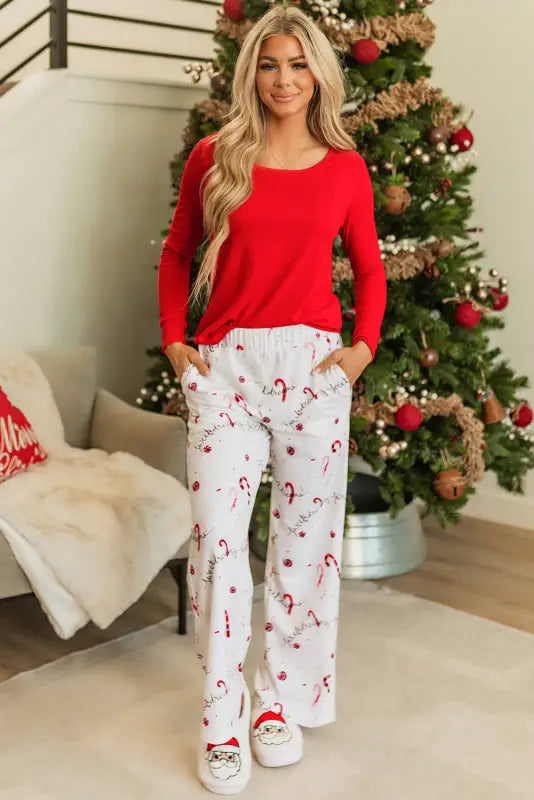 Cozy holiday hearth loungewear - festive comfort awaits!