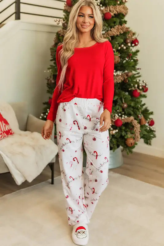 Cozy holiday hearth loungewear - festive comfort awaits!