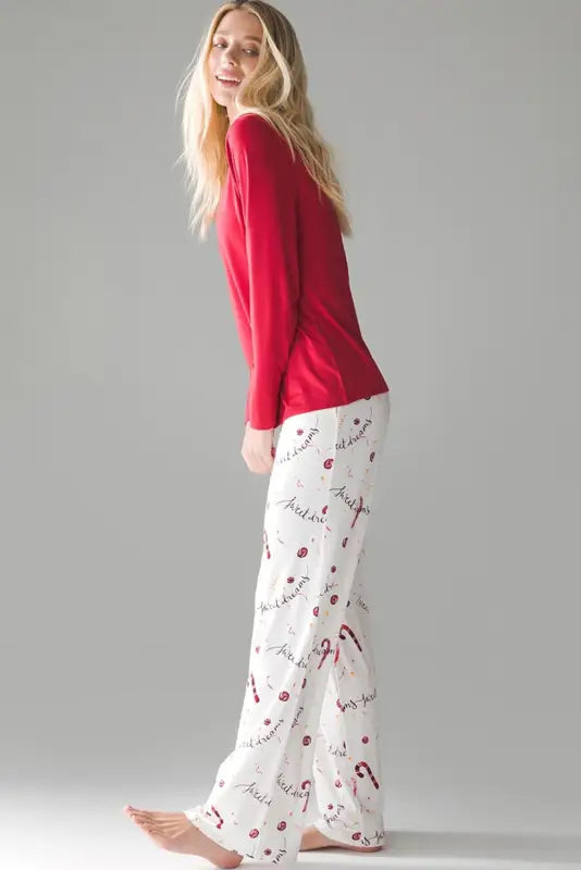 Cozy holiday hearth loungewear - festive comfort awaits!