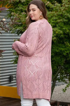 Hollow-out Openwork Knit Cardigan - Fashionfitz