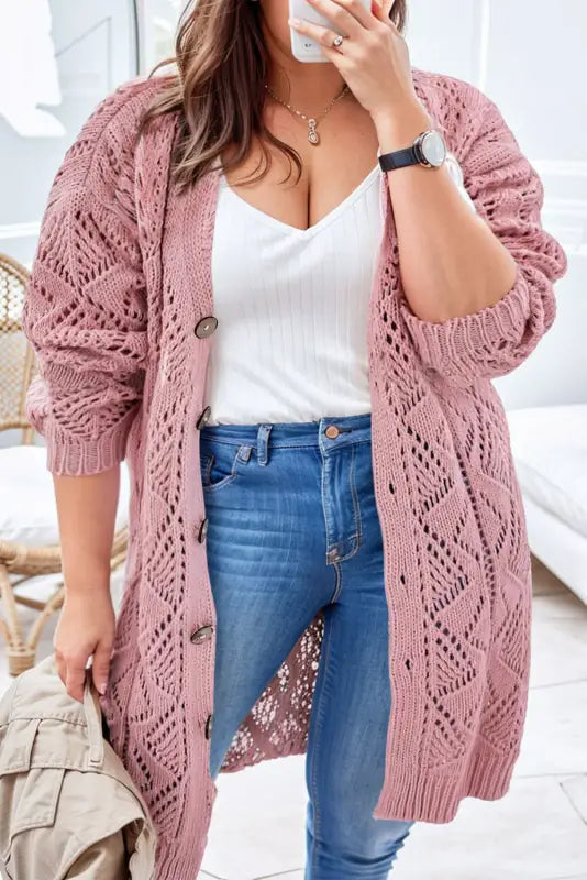 Openwork knit duster cardigan | women’s cardigans | fashionfitz