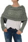 Hollowed knit scarf with sleeves | fashionfitz