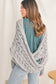 Hollowed knit scarf with sleeves | fashionfitz